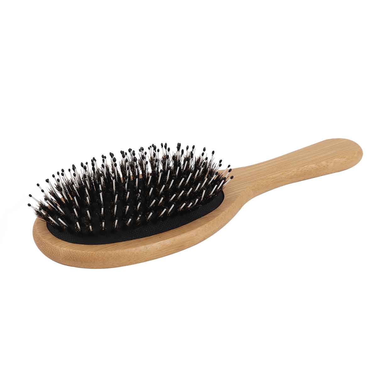 Boar & Nylon Bristle Bamboo Hair Brush - Image 2