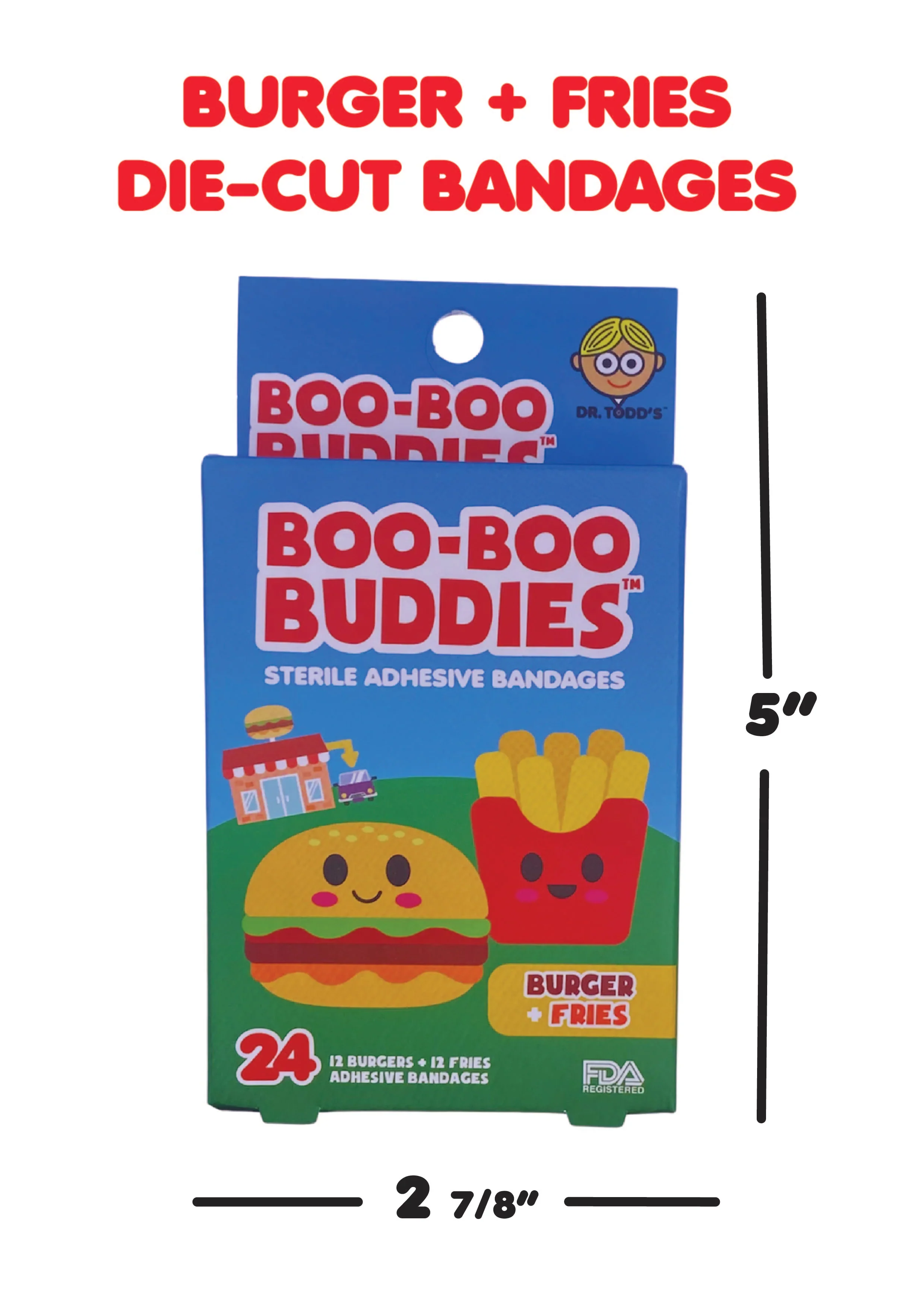 Boo-Boo Buddies Burger and Fries Bandages - Image 2