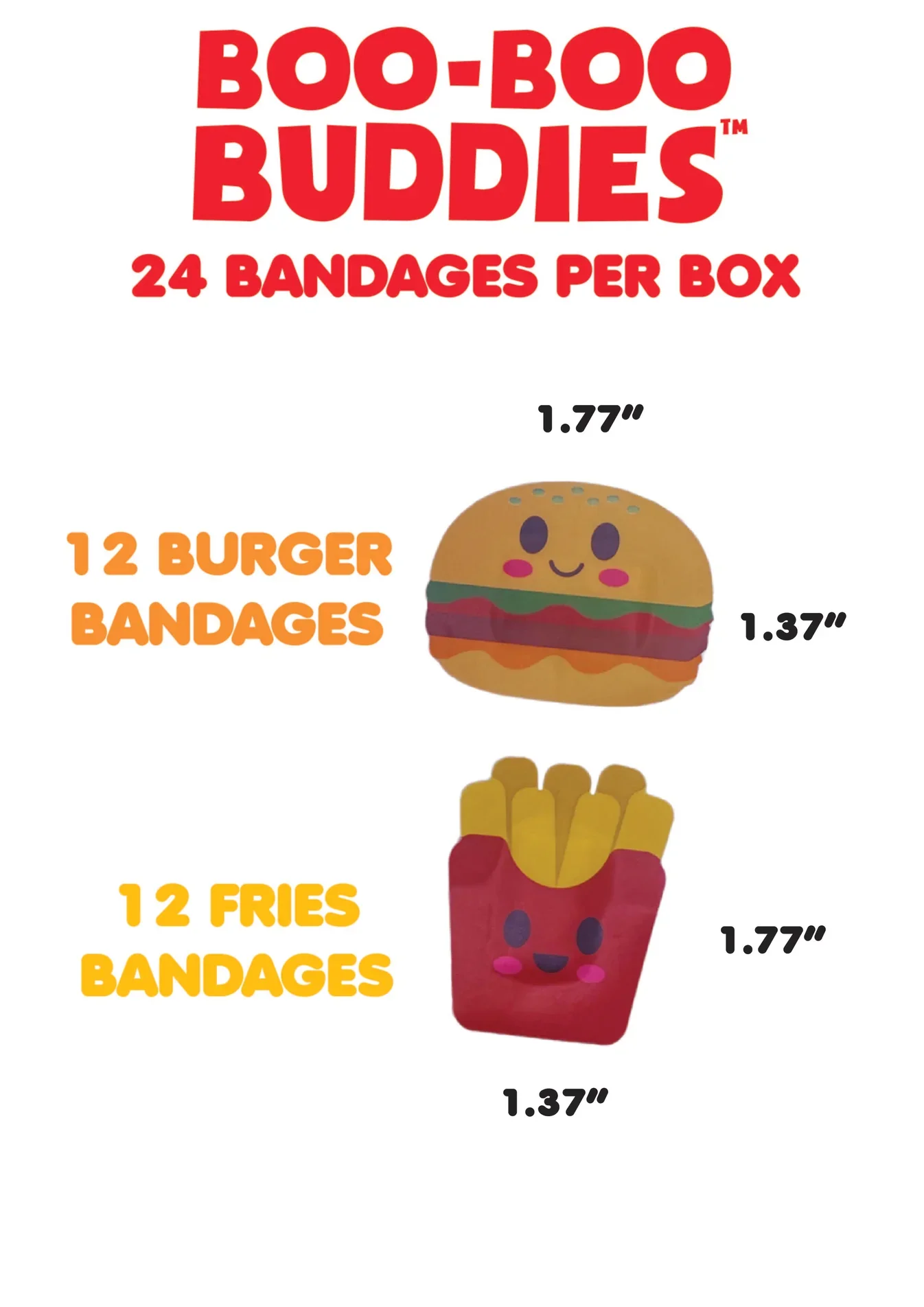 Boo-Boo Buddies Burger and Fries Bandages - Image 3