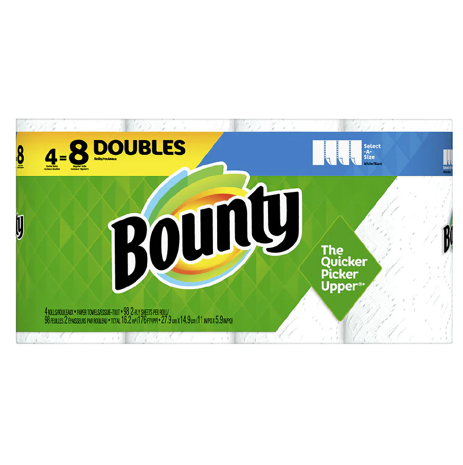 Bounty Select-A-Size Paper Towels – 4 Double Size Rolls - Image 2