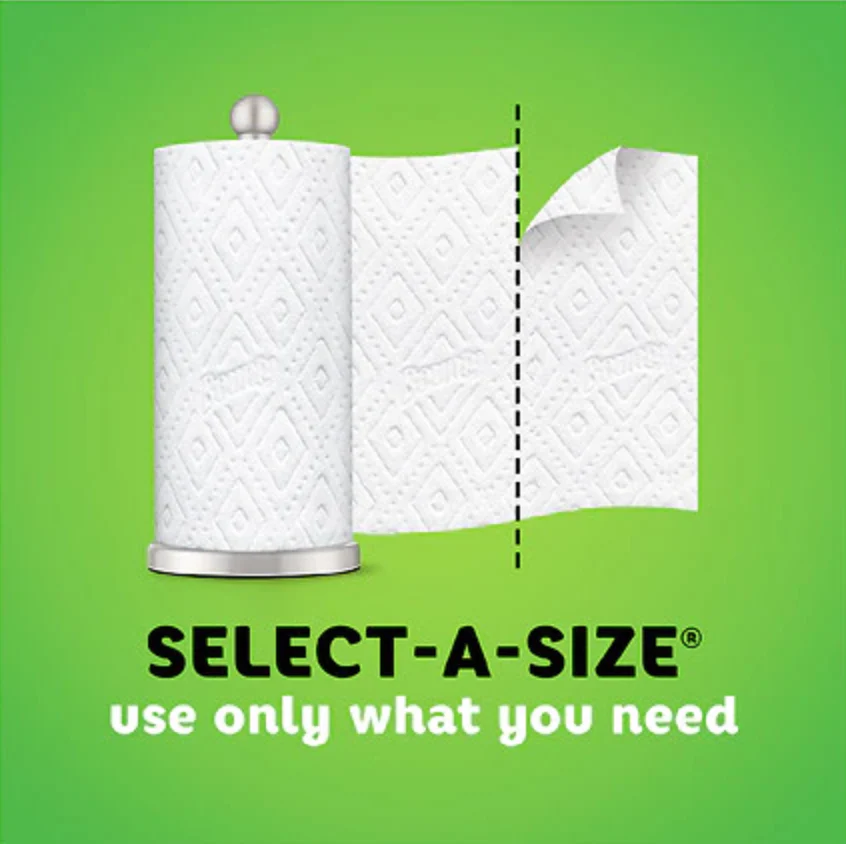 Bounty Select-A-Size Paper Towels – 4 Double Size Rolls - Image 4