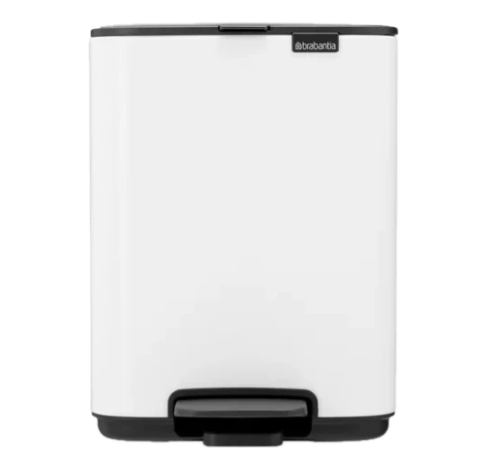 Brabantia Bo Petite Step-On Trash Can β 1.1 Gal β White