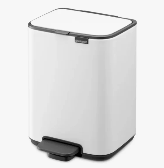Brabantia Bo Petite Step-On Trash Can β 1.1 Gal β White - Image 2