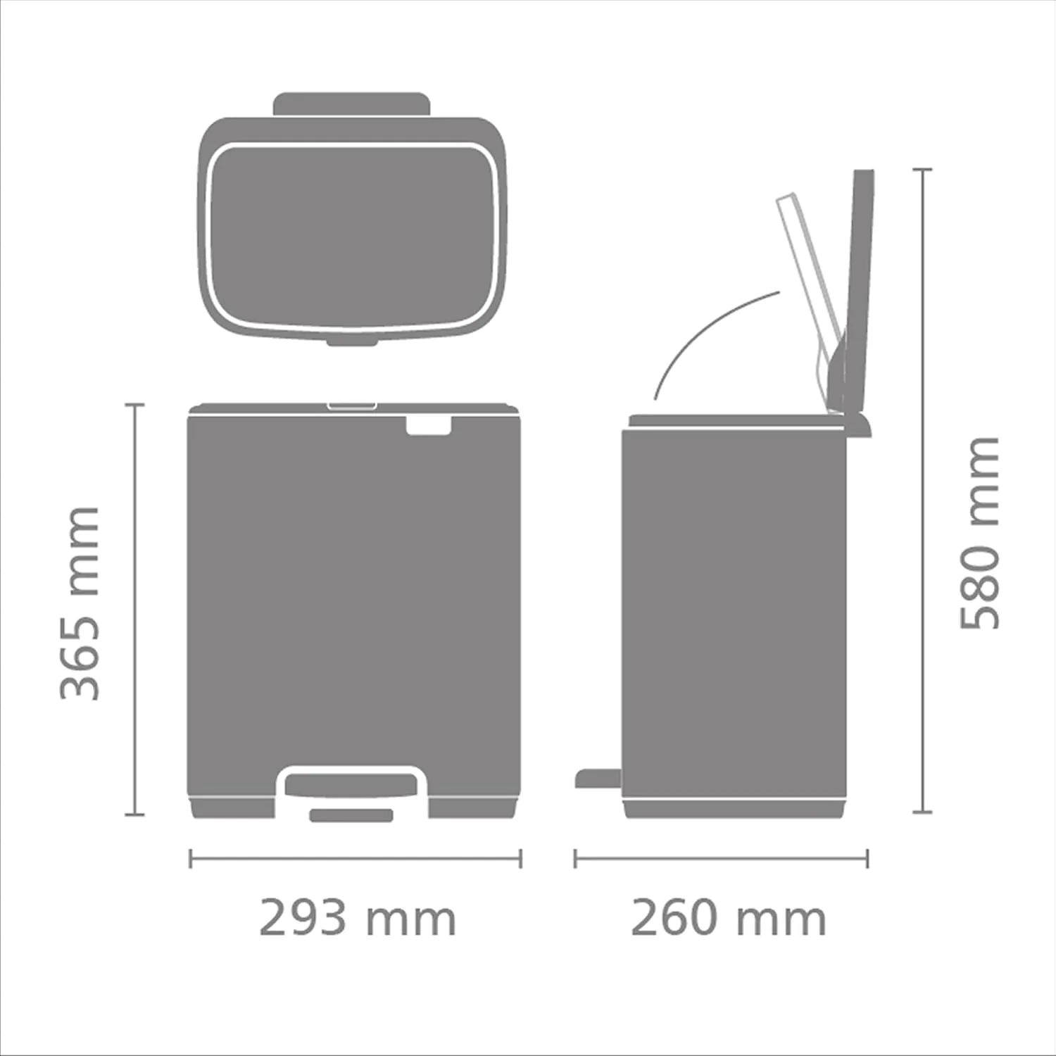 Brabantia Bo Small Step-On Trash Can β 3.2 Gal β White β LOCAL UPPER EAST SIDE DELIVERY ONLY - Image 2