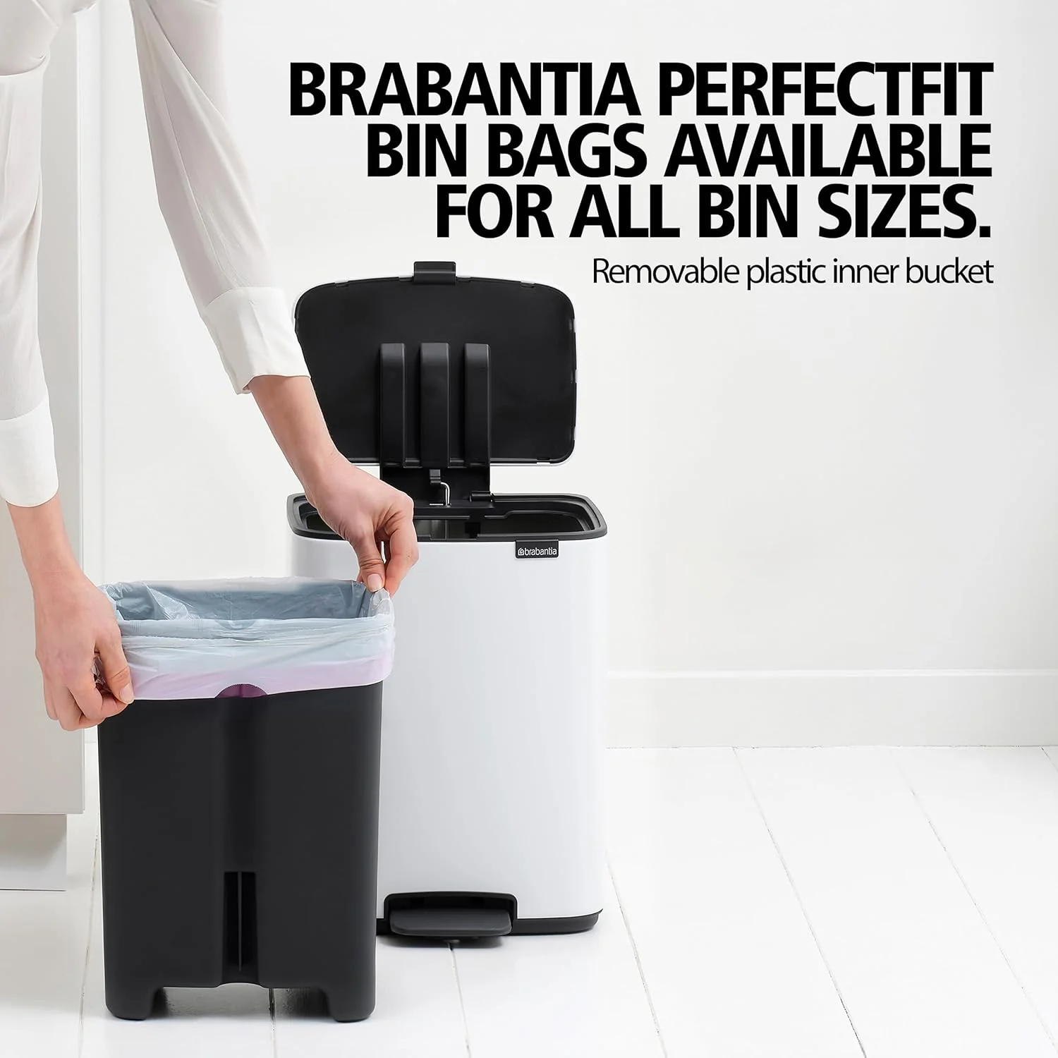 Brabantia Bo Small Step-On Trash Can β 3.2 Gal β White β LOCAL UPPER EAST SIDE DELIVERY ONLY - Image 4