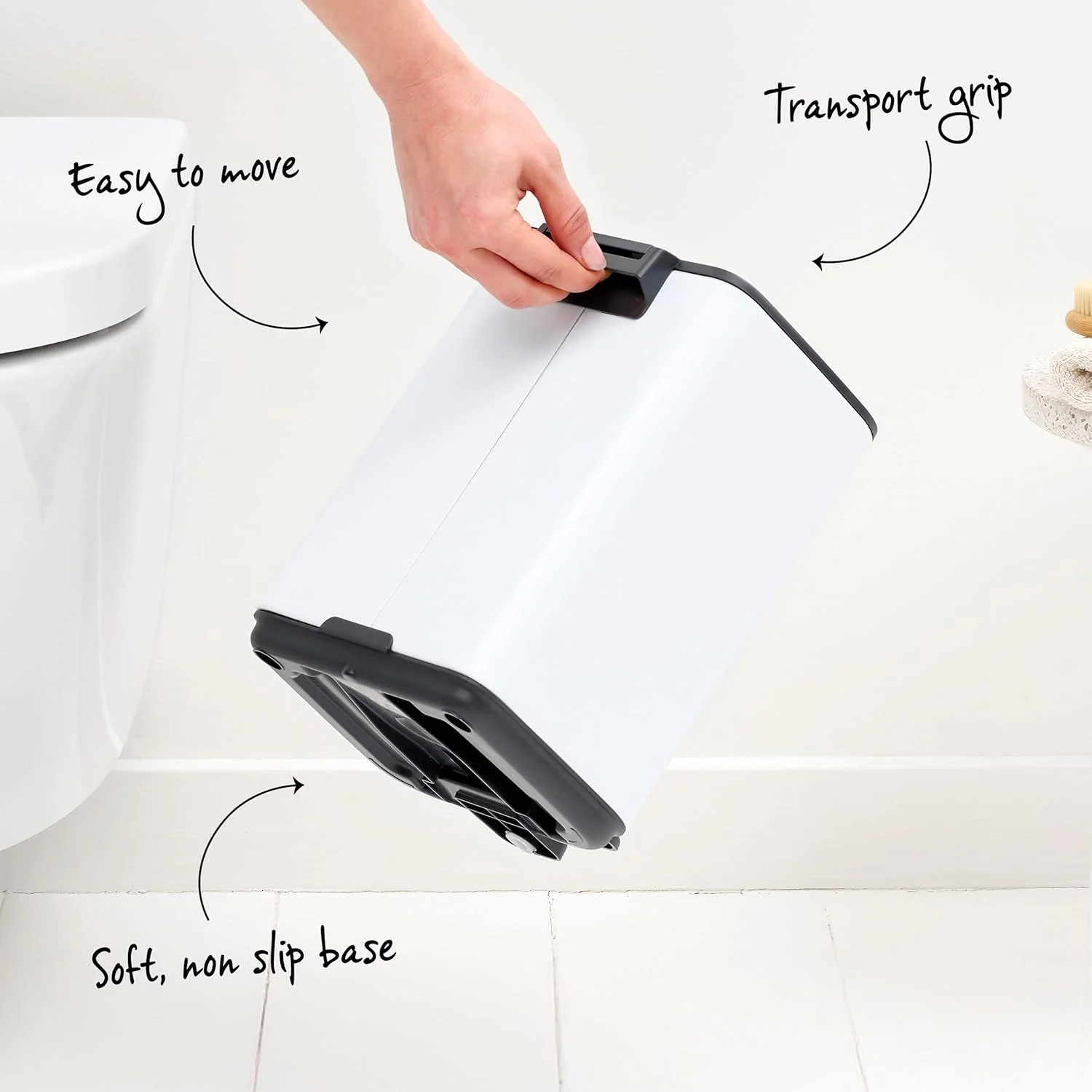 Brabantia Bo Small Step-On Trash Can β 3.2 Gal β White β LOCAL UPPER EAST SIDE DELIVERY ONLY - Image 5