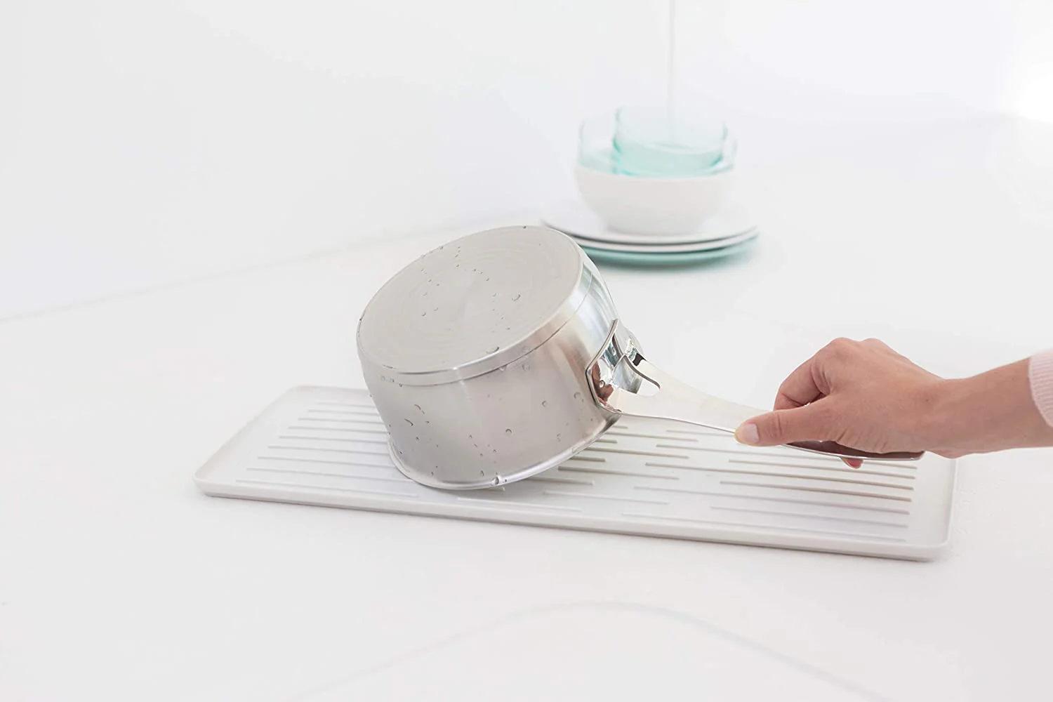 Brabantia Compact Dish Drying Rack –  Light Gray - Image 5