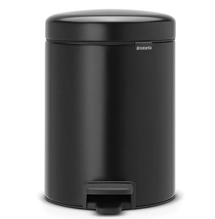 Brabantia NewIcon Step Trash Can – Black – 1.3 Gal