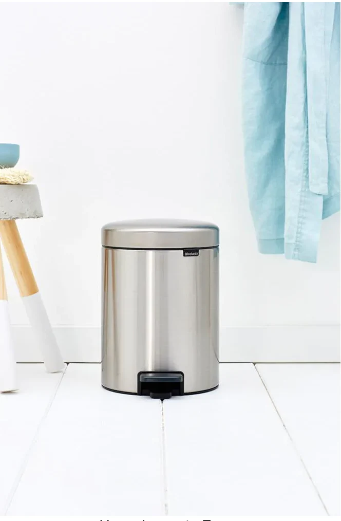 Brabantia NewIcon Matte Steel Fingerprint Proof Step-On Trash Can – 1.3 Gal. - Image 5