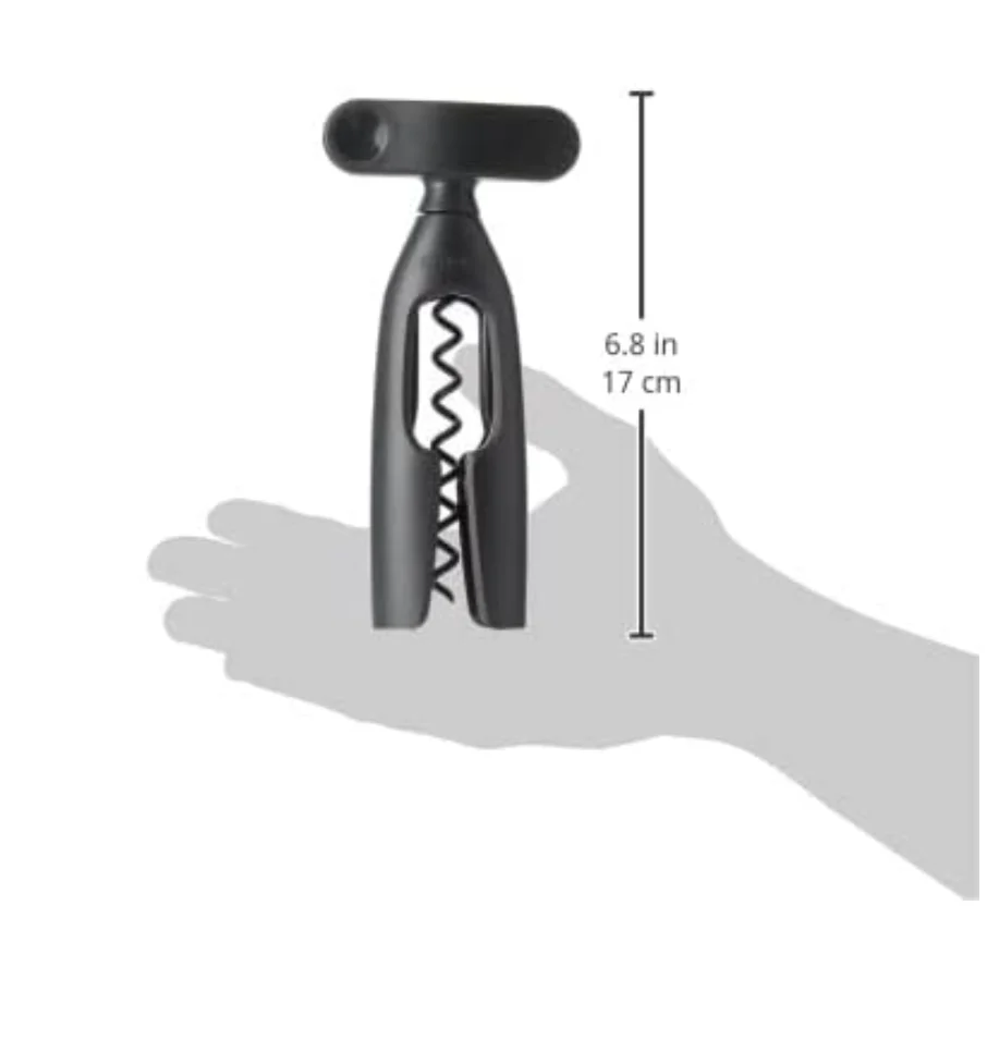 Brabantia Tasty Wine Bottle Opener Corkscrew – Dark Grey - Image 3