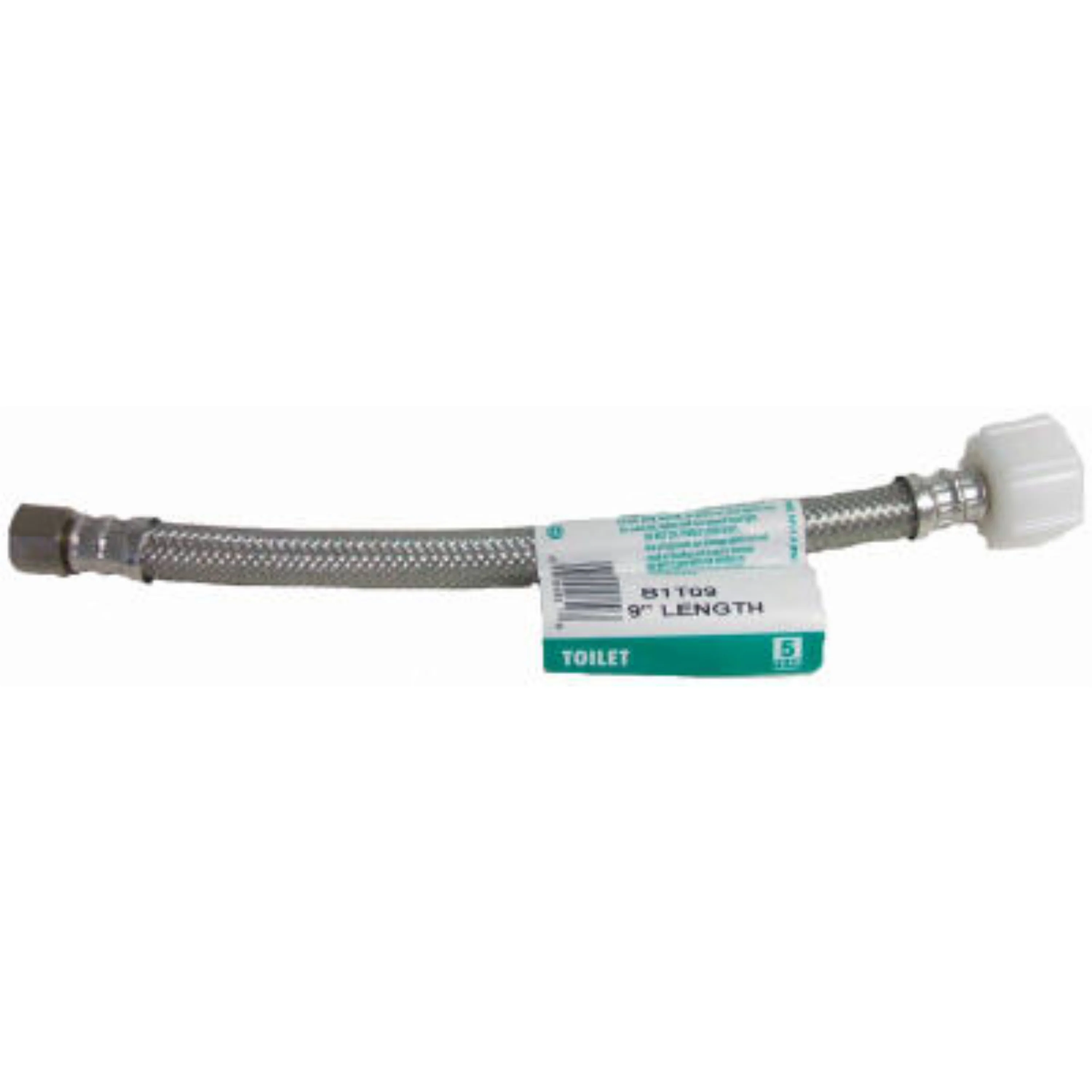 Braided Stainless Steel Toilet Connector – 9"