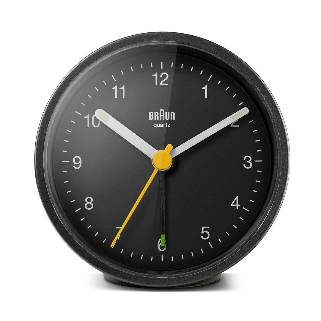 Braun Classic Alarm Analogue Clock – Black/Black - Image 4