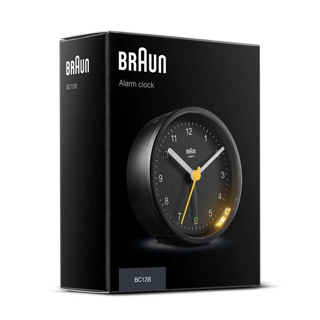 Braun Classic Alarm Analogue Clock – Black/Black - Image 5