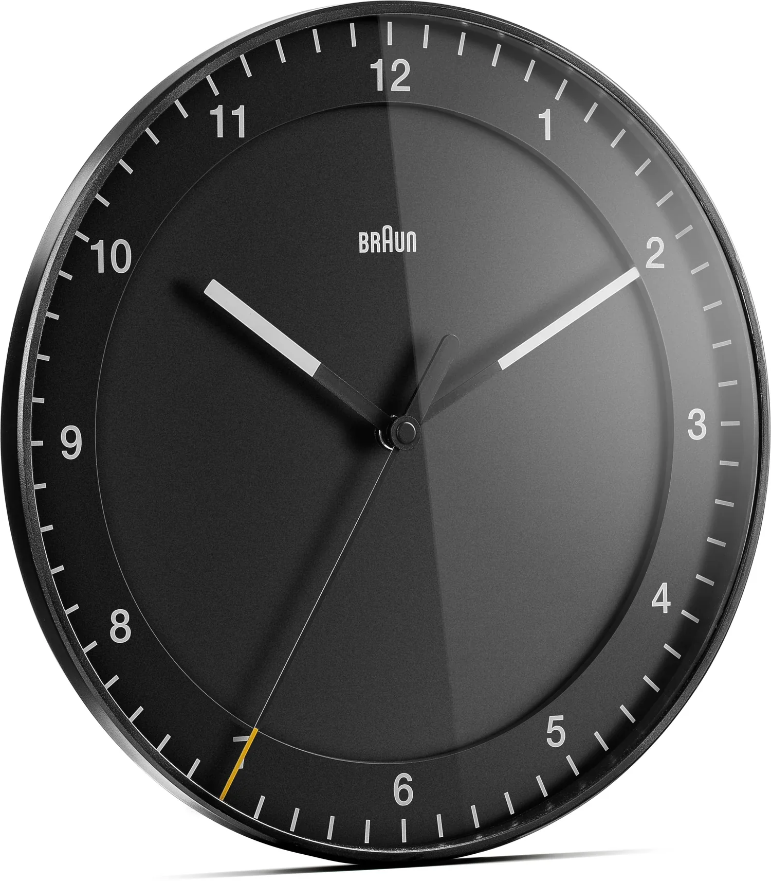 Braun Classic Black Quartz Wall Clock - 12" - Image 2