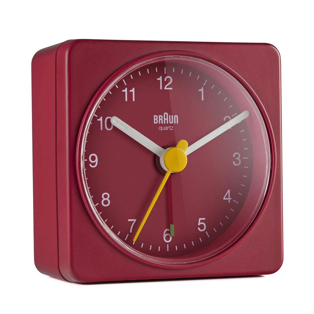 Braun Classic Travel Analogue Alarm Clock β Red
