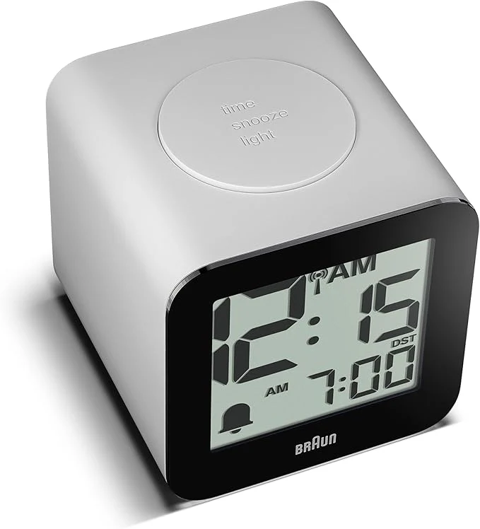 Braun Digital Alarm Clock with Voice Output – White - Image 4