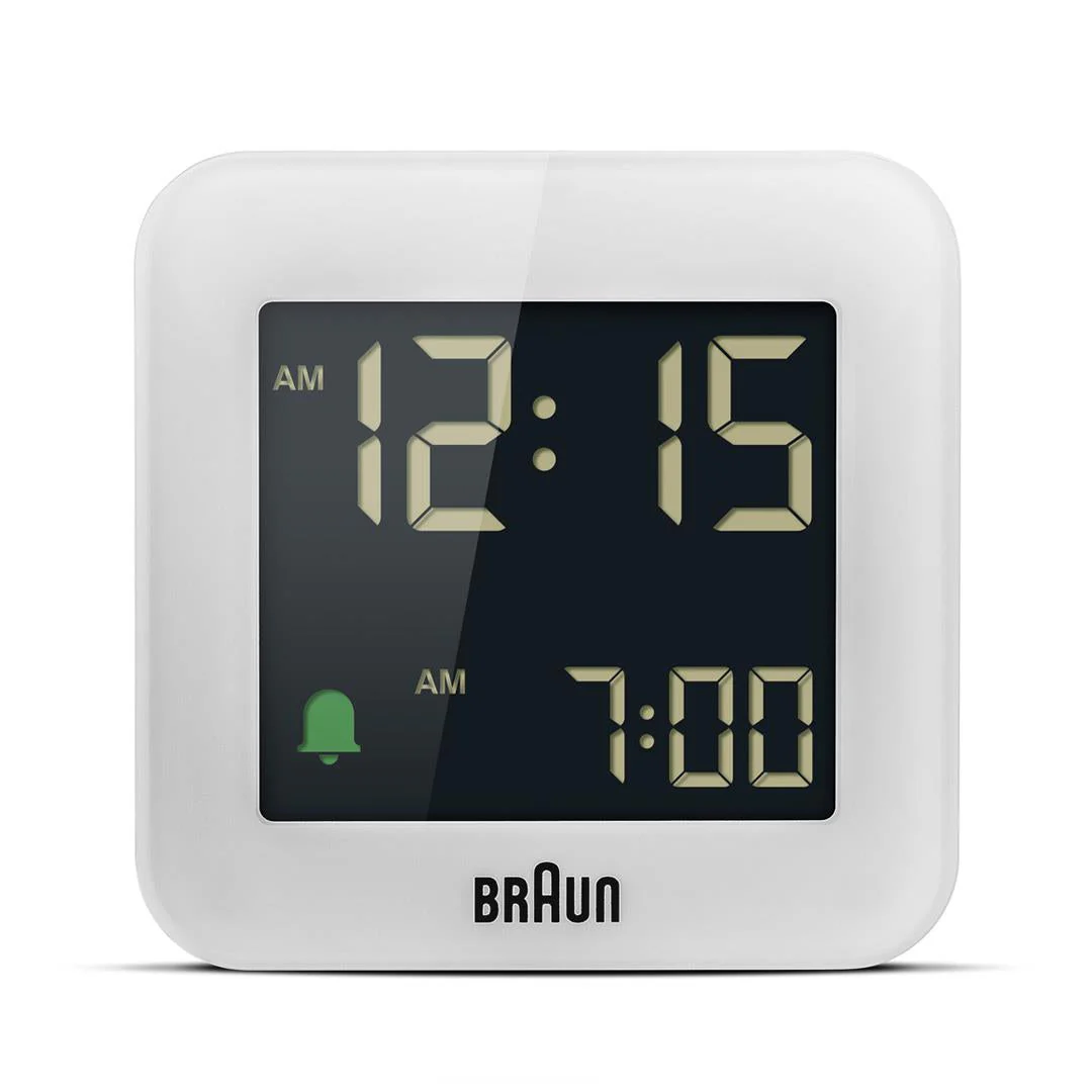 Braun Digital Travel Alarm Clock – White - Image 3