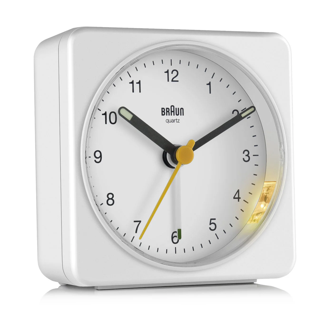Braun Large Travel Analogue Alarm Clock – White/White - Image 2