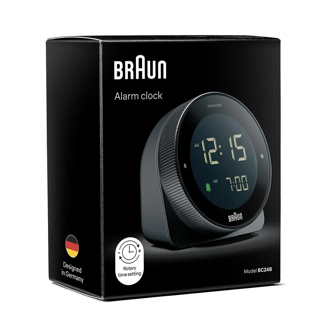 Braun Touch Display Digital Alarm Clock - Black - Image 2