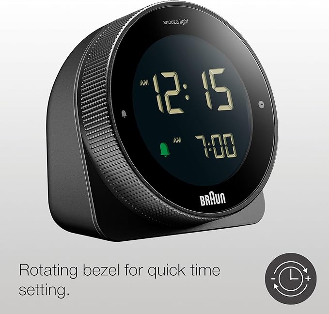 Braun Touch Display Digital Alarm Clock - Black - Image 4