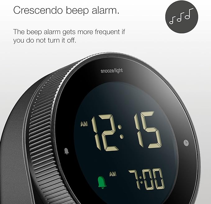 Braun Touch Display Digital Alarm Clock - Black - Image 5
