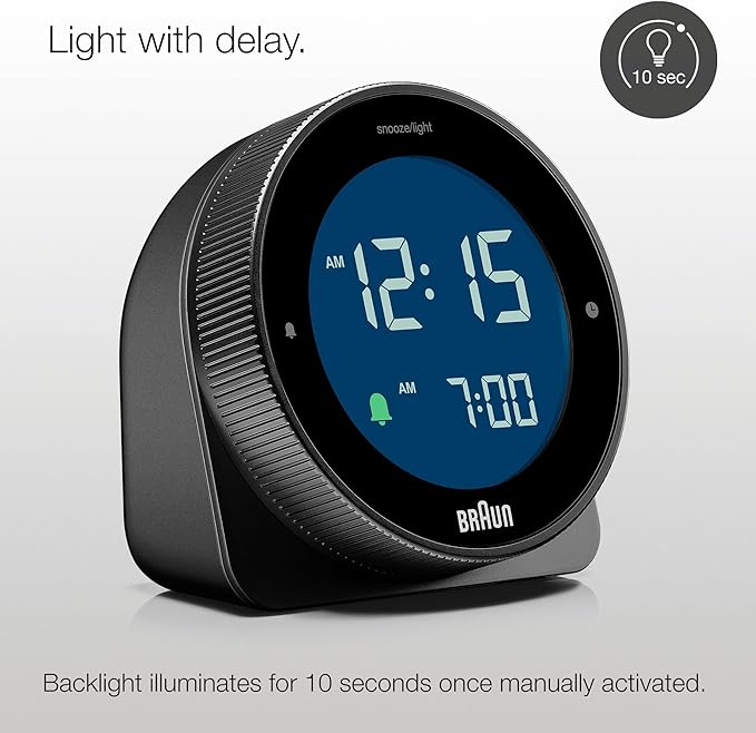 Braun Touch Display Digital Alarm Clock - Black - Image 6