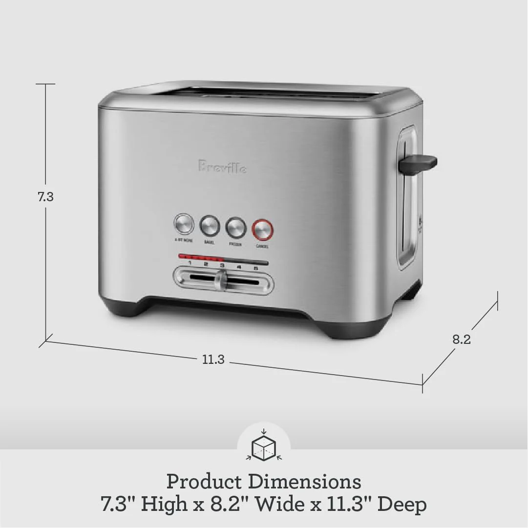 Breville BTA70XL Bit More Toaster – 2 Slice  – Brushed Stainless Steel - Image 6