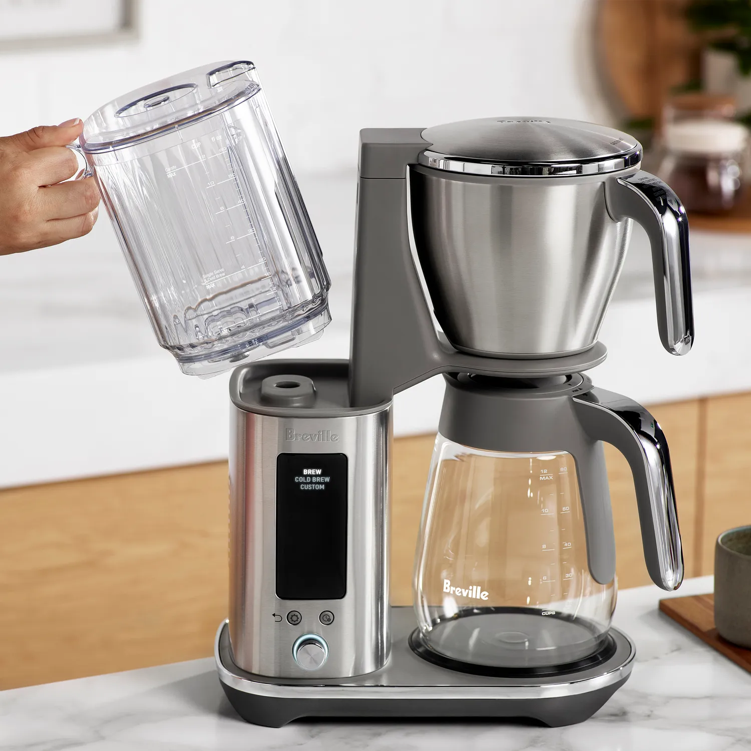Breville The Luxe Brewer Glass Coffee Machine – Brushed Stainless Steel – 12 cup - Image 5