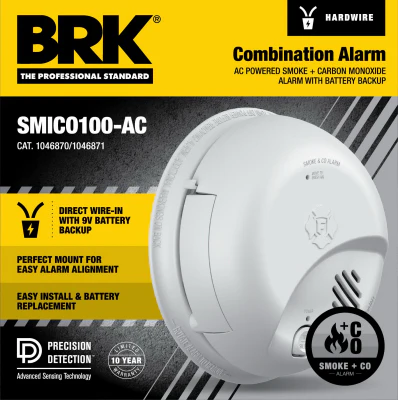 BRK 120V Hardwired Smoke & Carbon Monoxide Alarm - SC9120B - Image 2