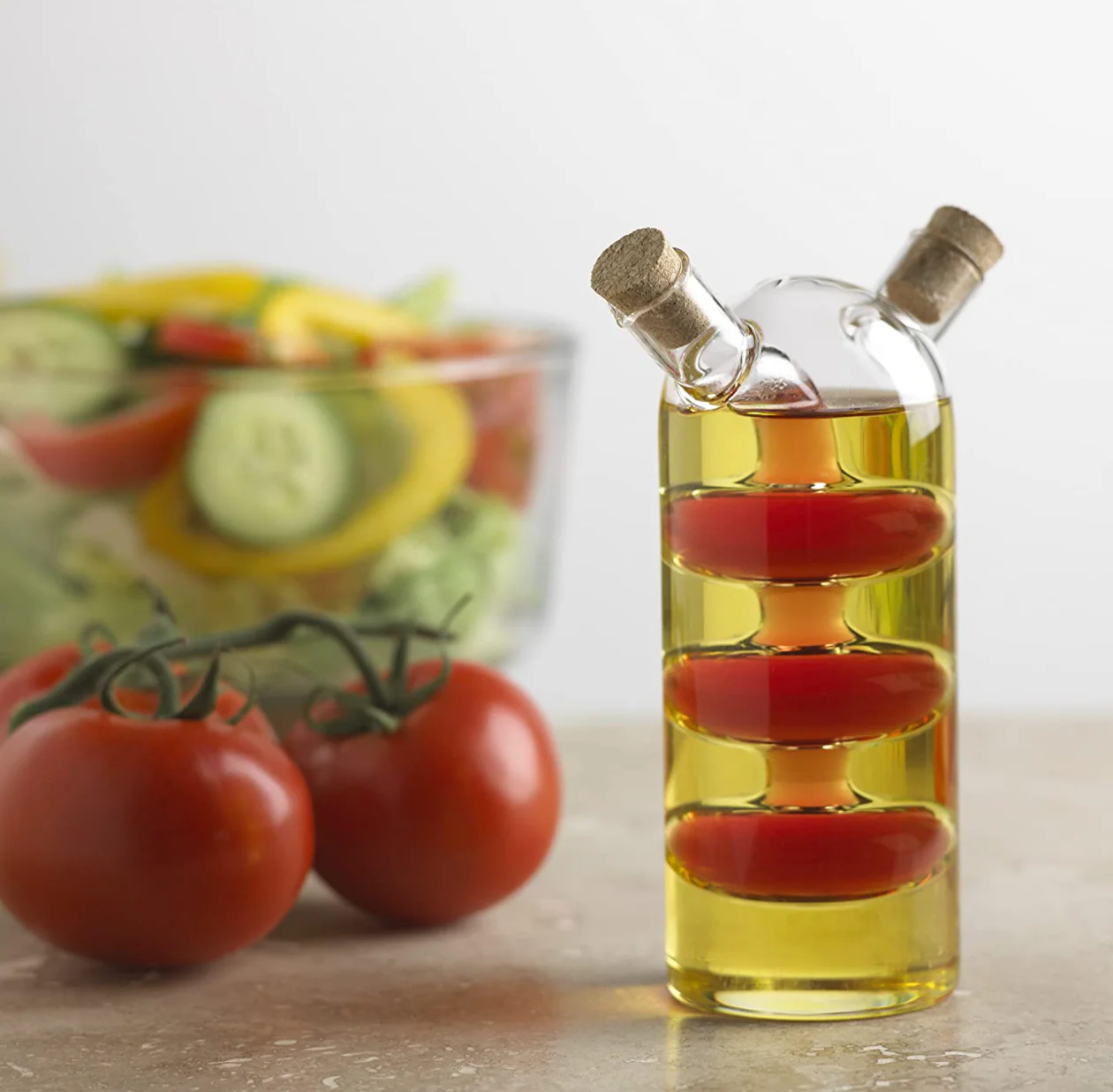 Bubble Design Glass Oil and Vinegar Bottle - Image 3