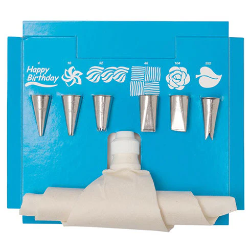 Cake Decorating Set with Flex Bag โ 8 Piece