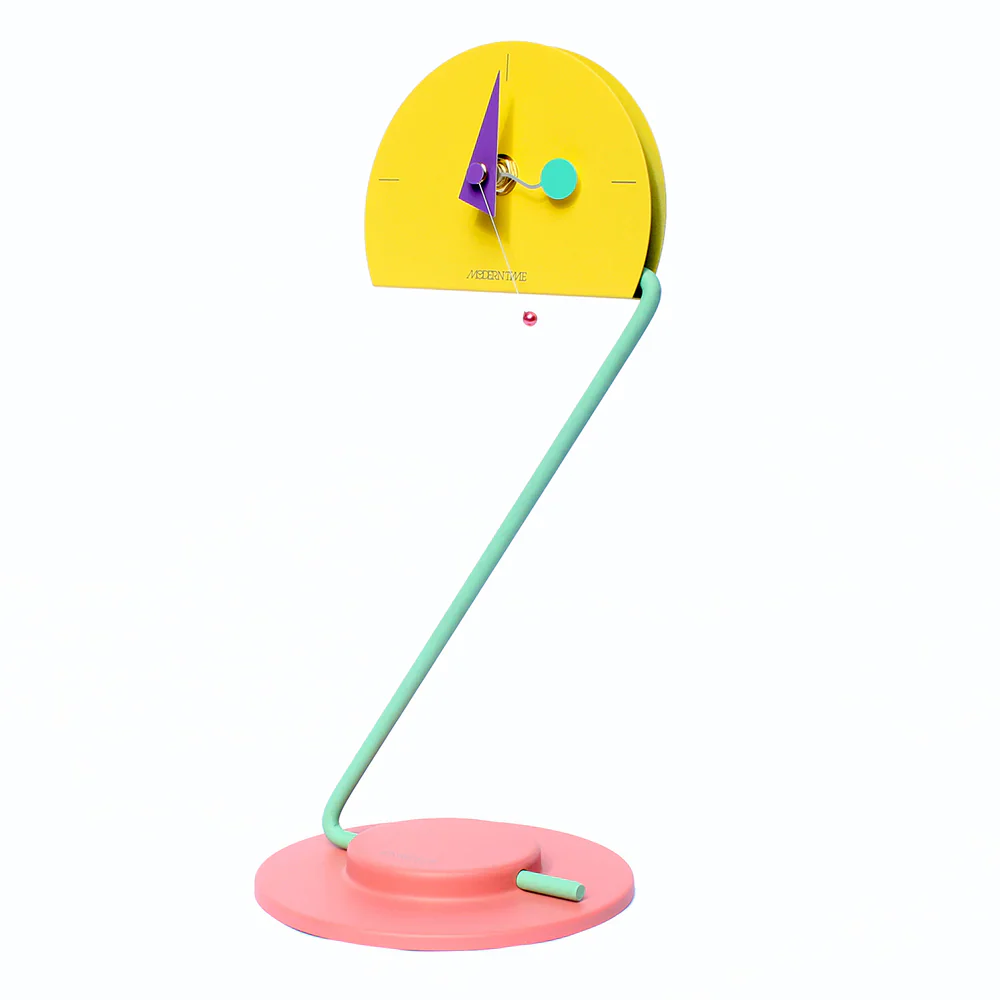 Canetti Peacock Desk Clock – Yellow