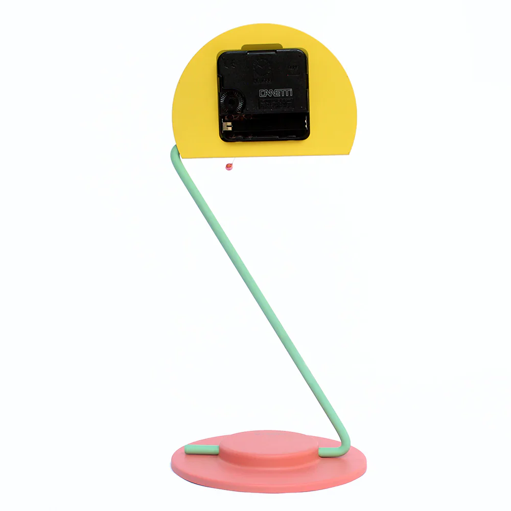 Canetti Peacock Desk Clock – Yellow - Image 2