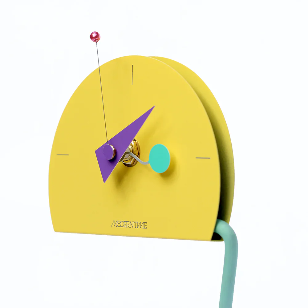 Canetti Peacock Desk Clock – Yellow - Image 3