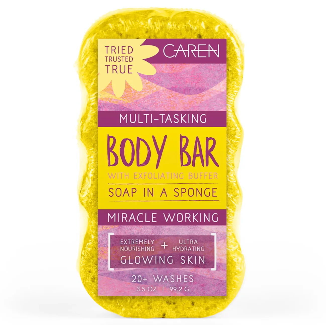 Caren Body Bar Sponge โ Loved Yellow