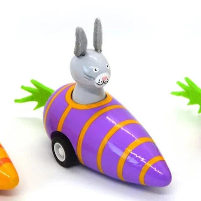 Carrot Bunnies - Pull Back Racers – Assorted Colors – Each Sold Separately - Image 3