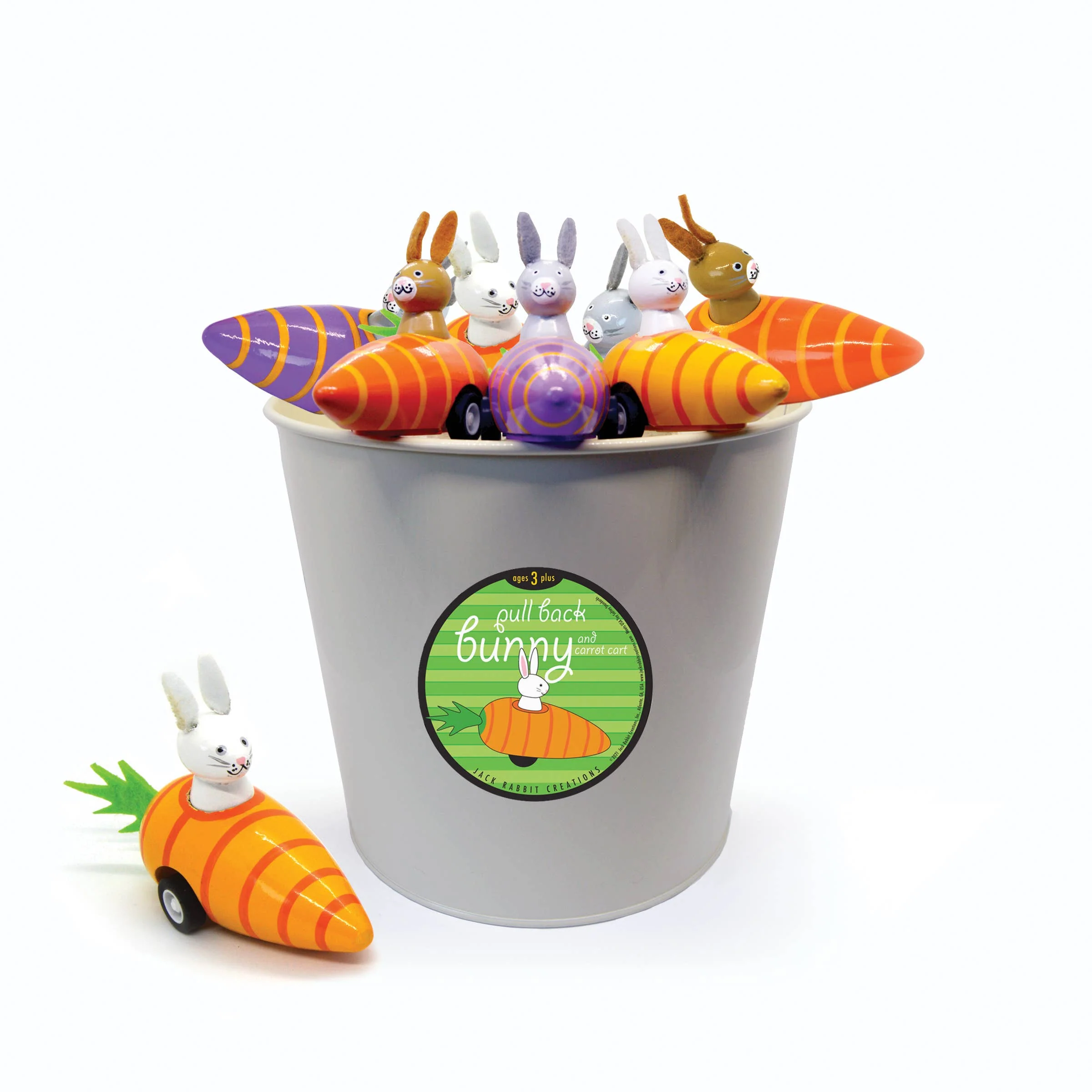 Carrot Bunnies - Pull Back Racers – Assorted Colors – Each Sold Separately - Image 5