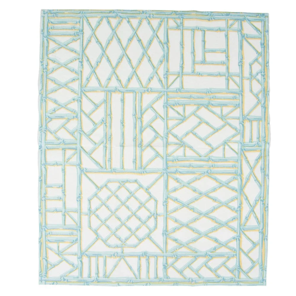 Caspari Bamboo Screen Paper Linen Guest Towel Napkins – 12pk - Image 4
