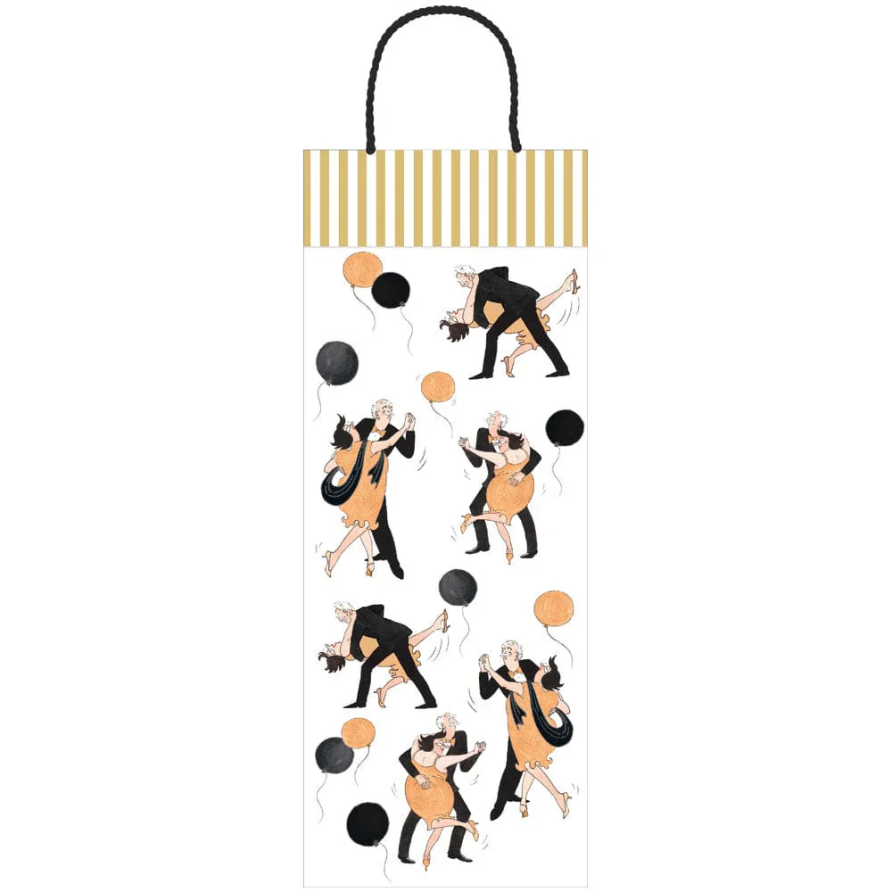Caspari Boogie Woogie Wine Bottle Gift Bag - Image 3
