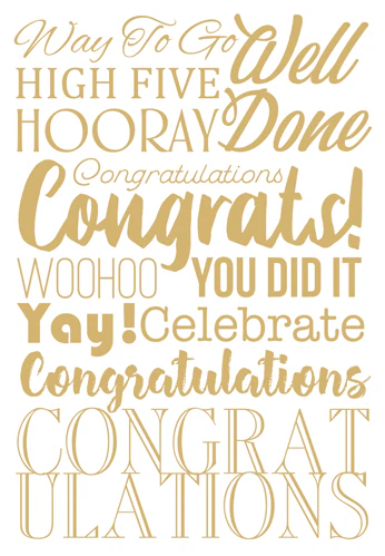 Caspari Congrats Card with Envelope