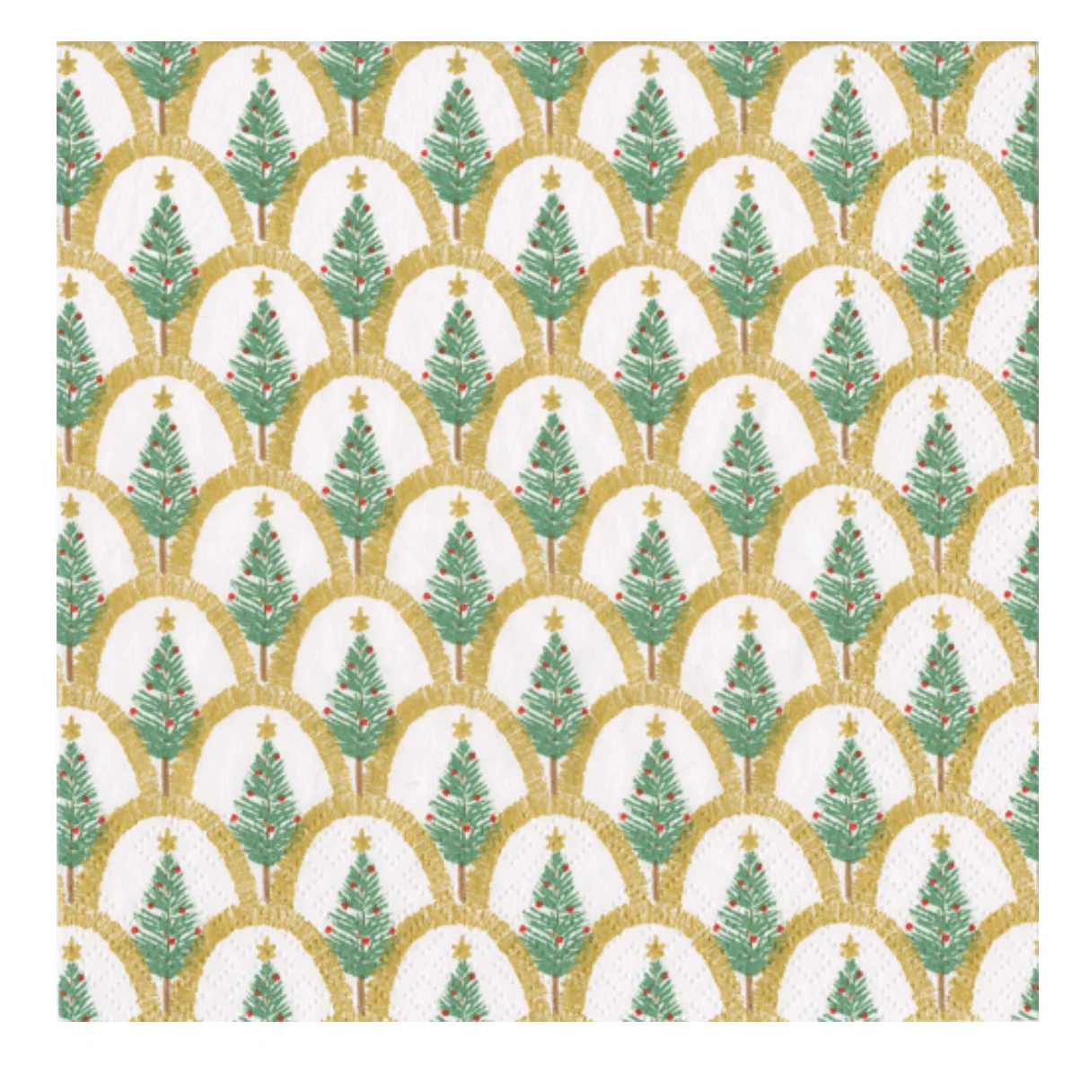 Caspari Deco Christmas Gold Cocktail Napkins - 20pk