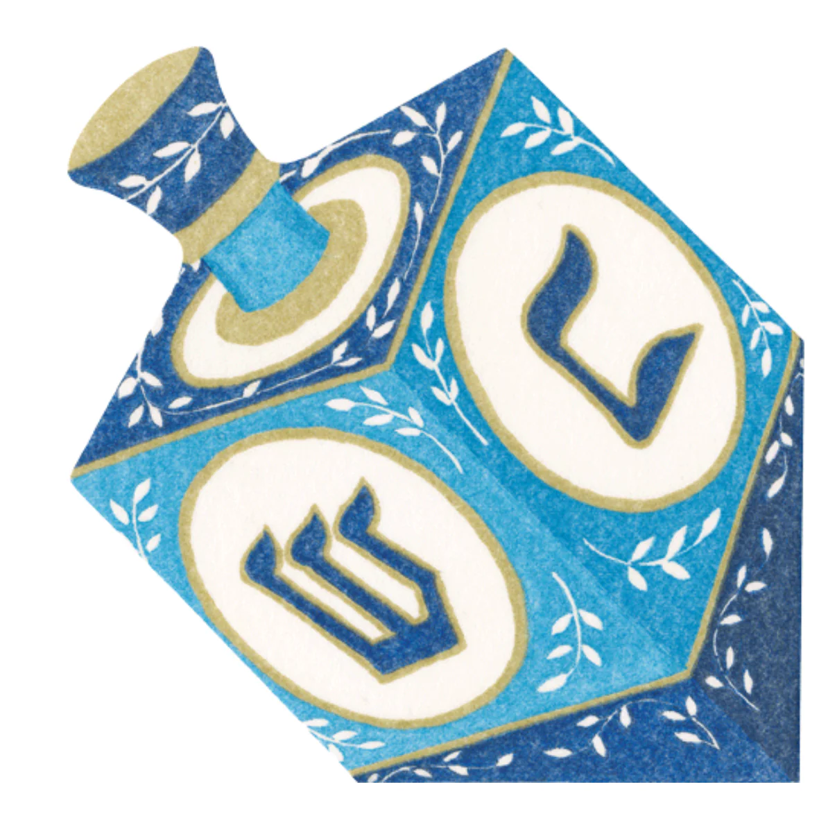 Caspari Dreidel - Die-Cut Airlaid  Luncheon Napkins - 20pk