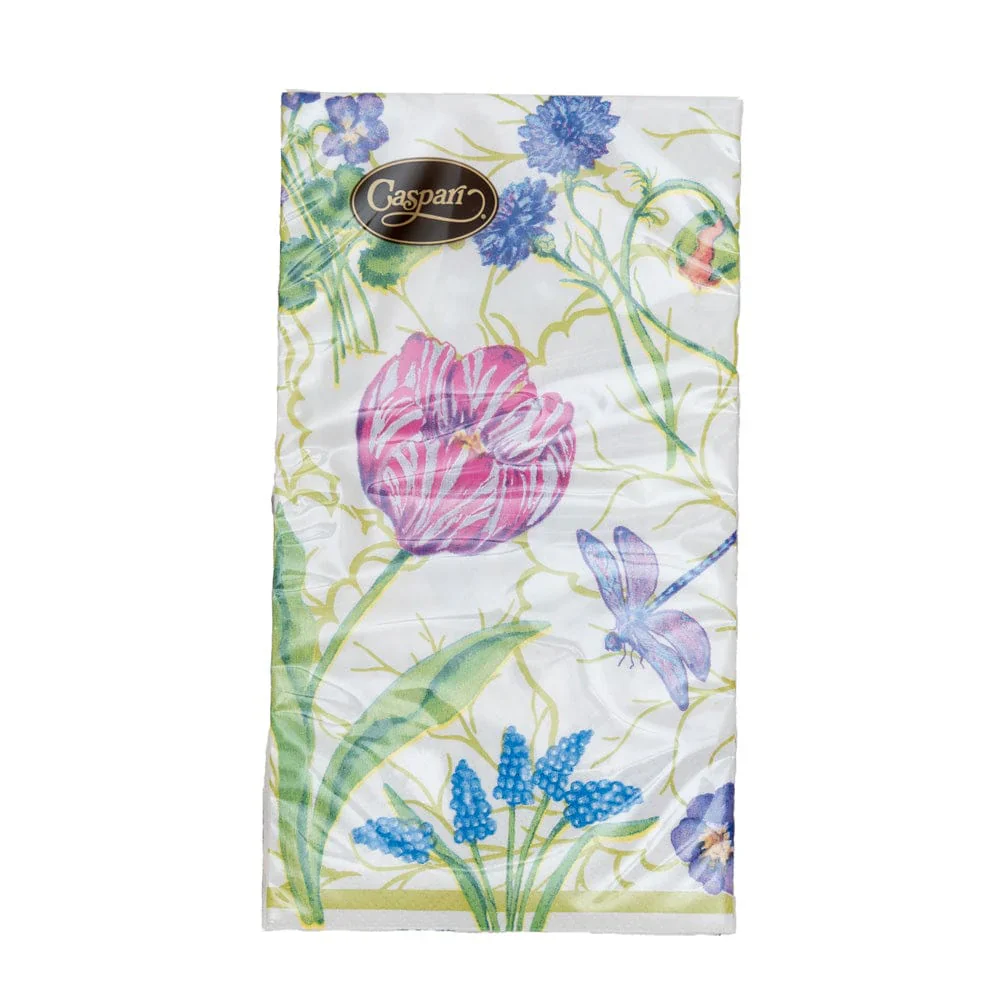 Caspari Floral Majolica Paper Guest Towel Napkins – 15 Pk - Image 4