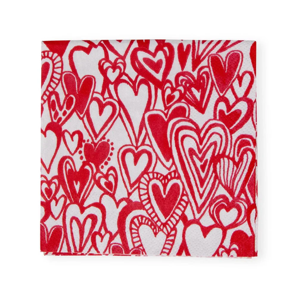 Caspari Groovy Love Paper Cocktail Napkins β 20pk