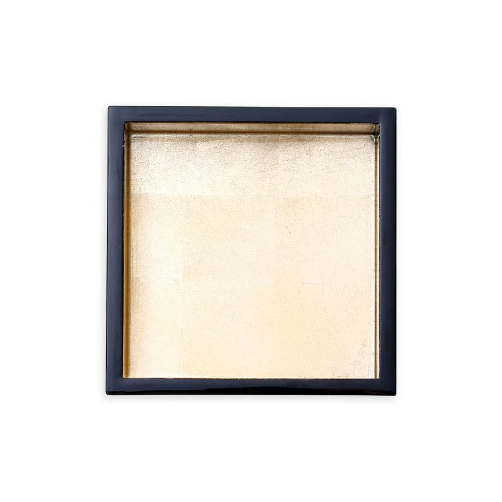 Caspari Lacquer Cocktail Napkin Holder in Black & Gold - Image 3