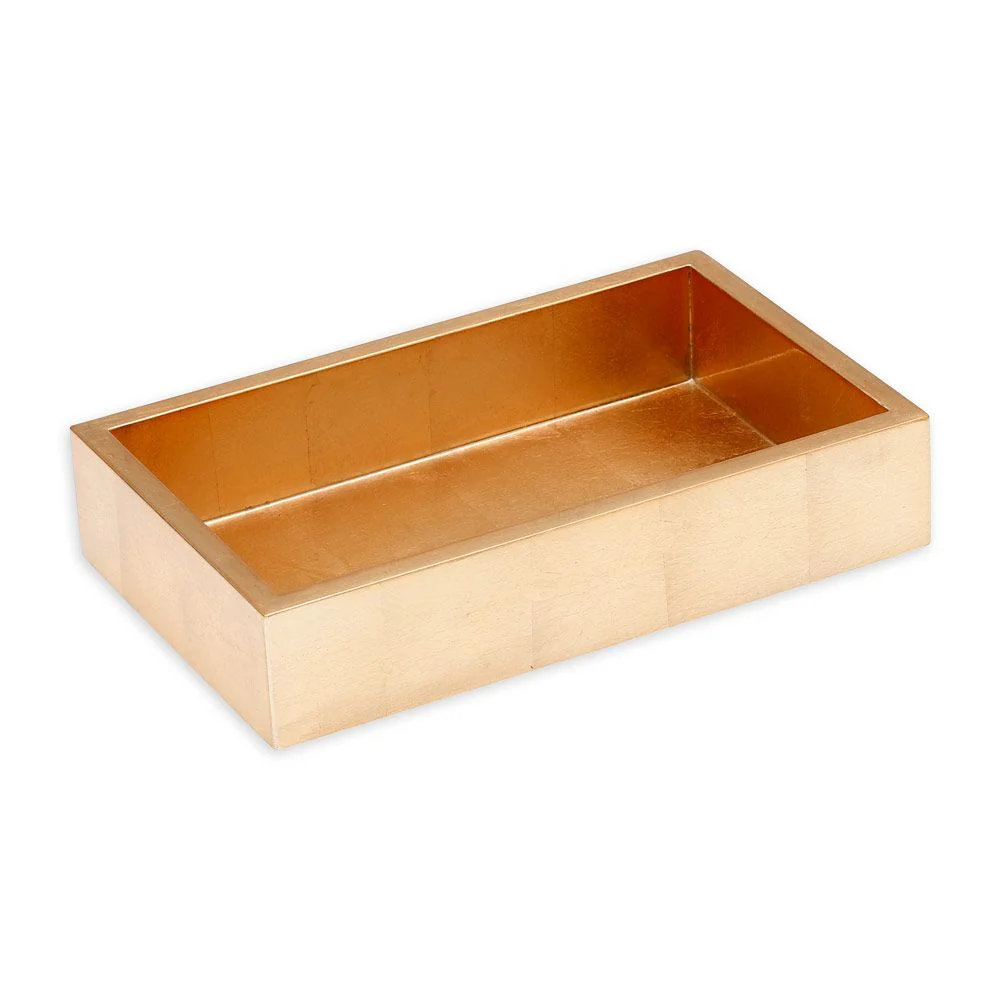 Caspari Lacquer Guest Towel Napkin Holder in Gold - Image 2