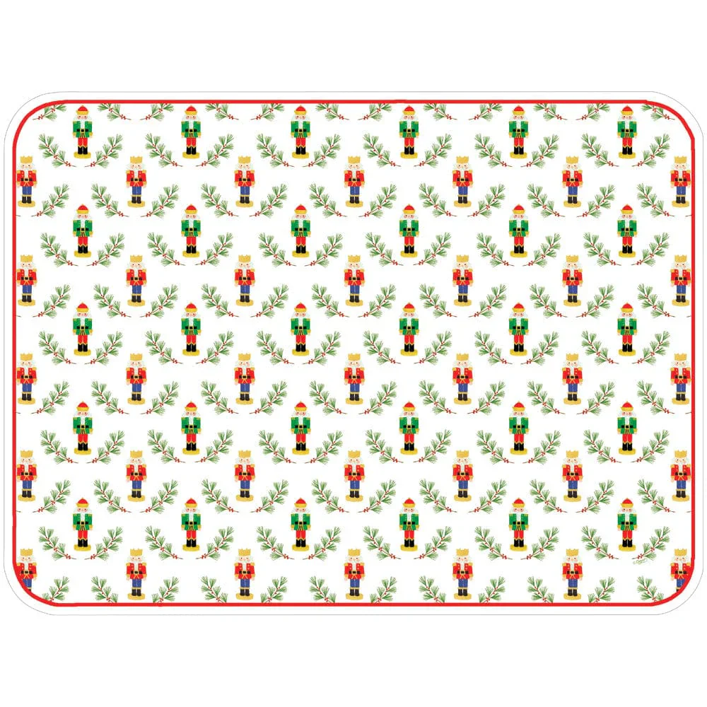 Caspari Little Nutcracker Rectangular Paper Placemats – Pack of 12