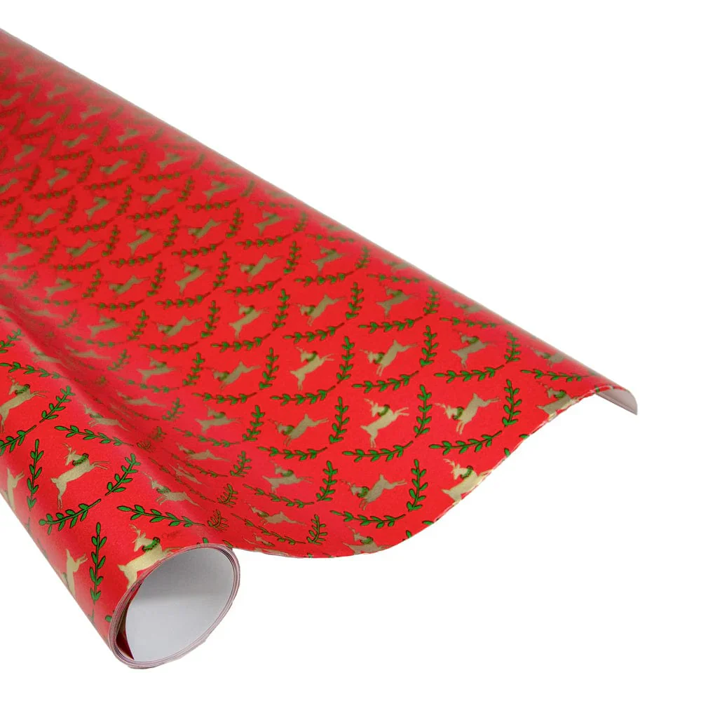 Caspari Little Reindeers Gift Wrap Paper - 30" x 8' Roll β Local Delivery Only
