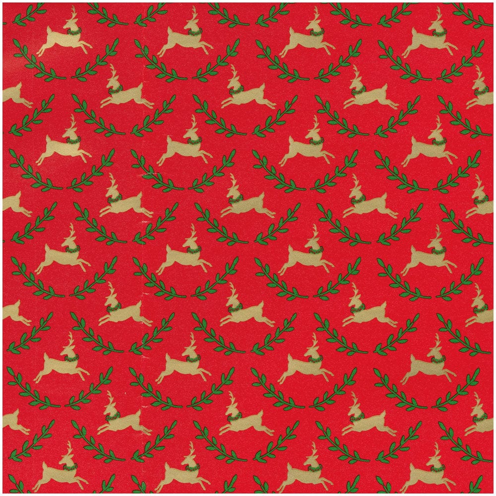 Caspari Little Reindeers Gift Wrap Paper - 30" x 8' Roll β Local Delivery Only - Image 2