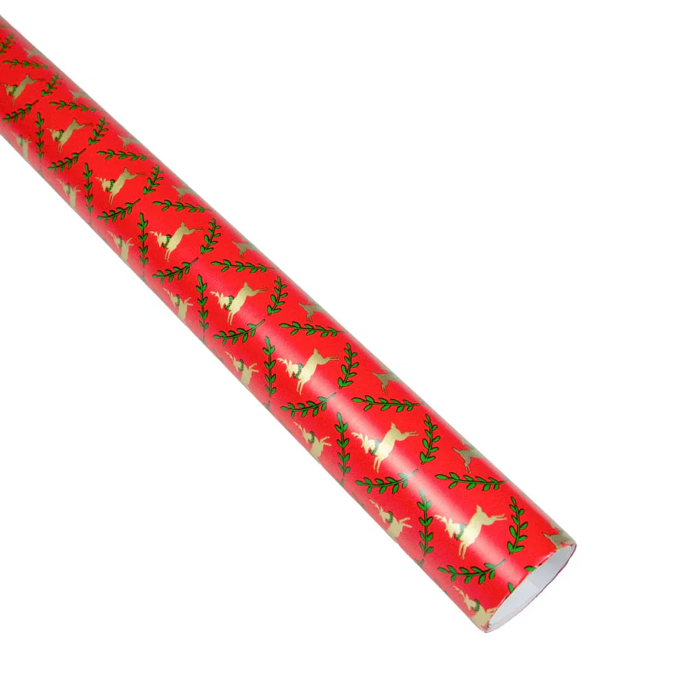 Caspari Little Reindeers Gift Wrap Paper - 30" x 8' Roll β Local Delivery Only - Image 3